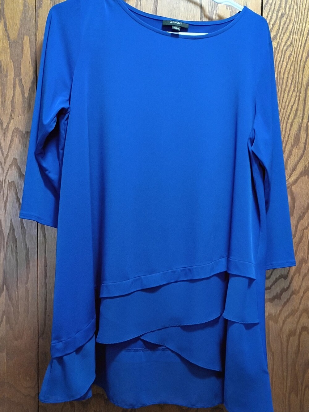 Alfani Cobalt Blue Layered Asymmetric Tunic